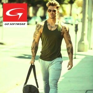 Go Softwear Racer Back Tank Top XL Gently worn 90% cotton/10% lycra 22" armpits